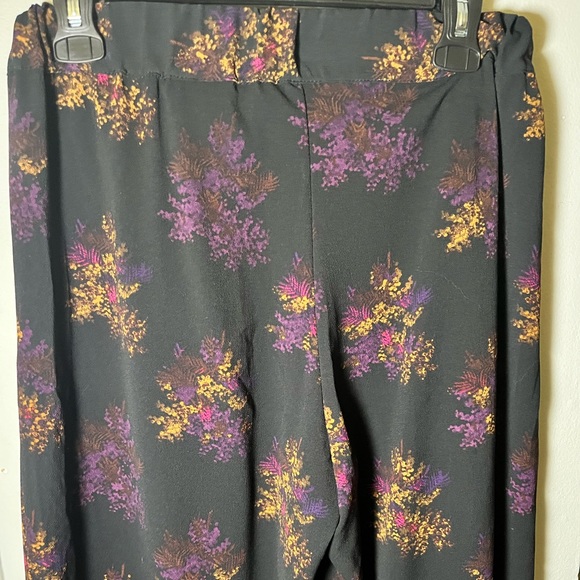 H&M Wide Leg Pants Floral Dress Pants 6 Trouser - Picture 3 of 5